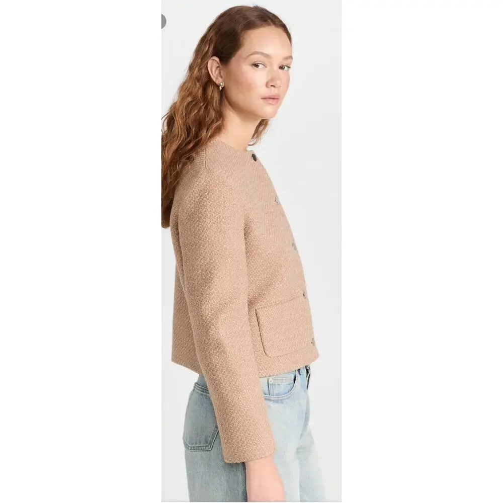 Theory Tweed Cropped Jacket
Color: Palomino size 10 (New) - Picture 4 of 8